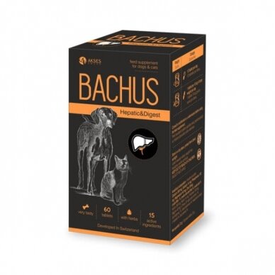 Bachus Hepatic&Digest 60 tab  suppliment for dogs and cats