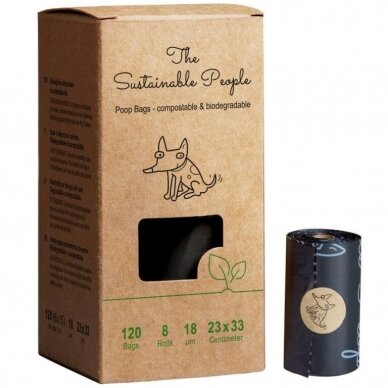 Biodegradable dog waste bags  with 30% renewable raw materials