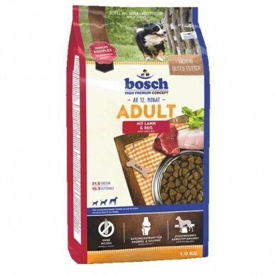Bosch Adult Lamb & Rice sausas maistas su ėriena ir ryžiais suaugusiems šunims