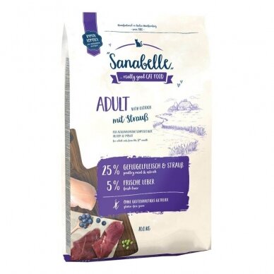 Bosch  Sanabelle Adult with Ostrich is  complete food for adult cats