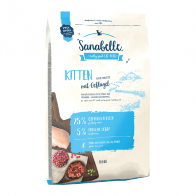 Sanabelle Kitten with poultry dry food for cats