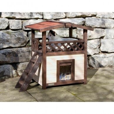 Kerbl Cat House 4-Seasons Deluxe heatable  with heat-insulated ground floor 1