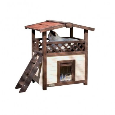 Kerbl Cat House 4-Seasons Deluxe heatable  with heat-insulated ground floor