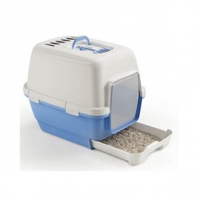 Kerbl  CAT LITTER TRAY CATHY CLEVER & SMART WITH SLIDING COMPARTMENT uždaras tualetas katėms 3