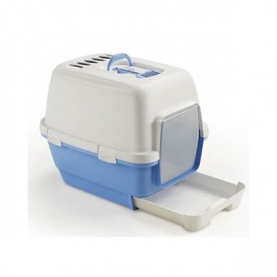 Kerbl  CAT LITTER TRAY CATHY CLEVER & SMART WITH SLIDING COMPARTMENT uždaras tualetas katėms 2