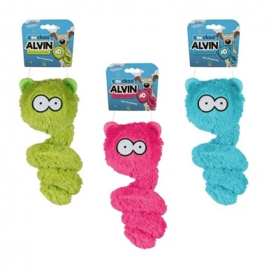 Coockoo Alvin  colourful plush dog toy 1