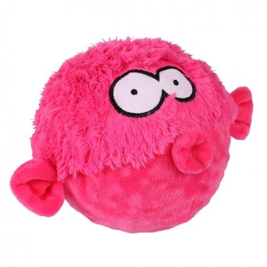 Coockoo Gary dog toy  a spiny TPR ball covered in a super-soft plush cover