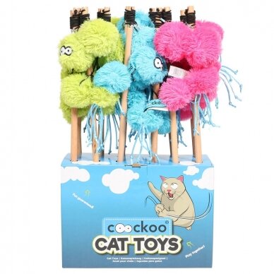 Coockoo Tony cat rod spalvinga meškerė žaislas katėms 1