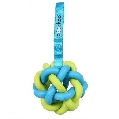 Coockoo Zed natural rubber dog toy for dental cleaning effect 1