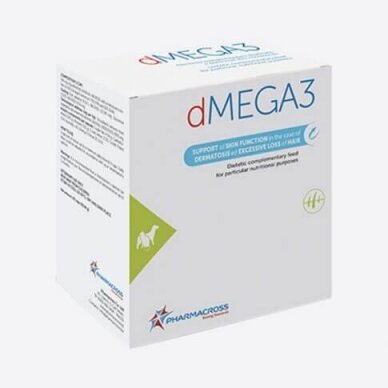 dMEGA3 koncentruotas Omega3 dietinis maisto  papildas šunims ir katėms