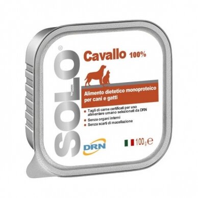 DRN Solo Cavallo paštetas šunims ir katėms su arkliena