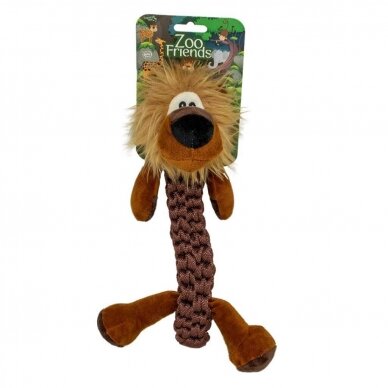 Duvo plius Zoo friends Leo lion stick fun dog toy straight from the zoo 1