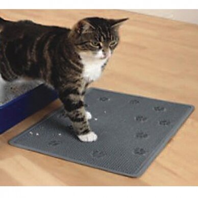 Ebi Cat litter mat rubber grey kraiko kilimėlis katėms 3