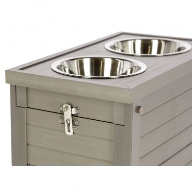 Kerbl ECO Feed and Drink Bar  for dogs with lockable storage space 1
