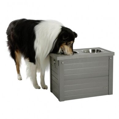 Kerbl ECO Feed and Drink Bar  for dogs with lockable storage space 3