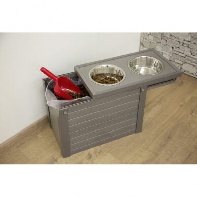 Kerbl ECO Feed and Drink Bar  for dogs with lockable storage space 5