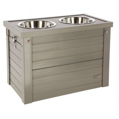 Kerbl ECO Feed and Drink Bar  for dogs with lockable storage space