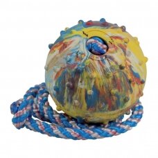 Gappay Ball with strip kamuoliukas su virvute šunų dresūrai. Kvadratinis