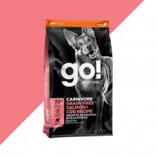 GO! Solutions CARNIVORE  GRAIN-FREE SALMON + COD RECIPE sausas maistas šunims ir šuniukams