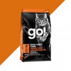 Go! Solutions SKIN + COAT CARE  GRAIN-FREE SALMON RECIPE sausas maistas katėms su lašiša