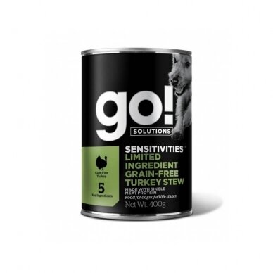 Go! Sensitivities Limited Infredient Grain-free Turkey Stew for Dogs 400g wet food for puppies and adult dogs