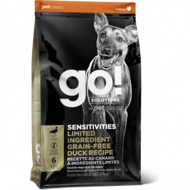GO! SOLUTIONS SENSITIVITIES LIMITED INGREDIENT GRAIN FREE DUCK dry dog food