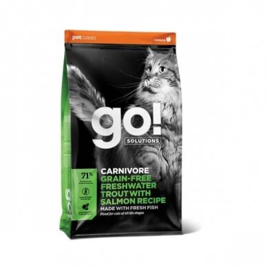 GO! SOLUTIONS CARNIVORE GRAIN FREE FRESHWATER TROUT + SALMON dry food for cats