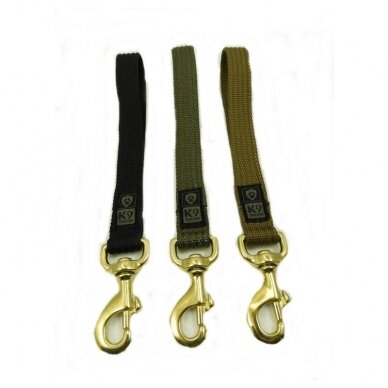 K9 Thorn Short leash for dogs with brass carabiner