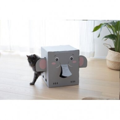 Kerbl Cat Scratching Post Elefant scratching board and house for cat 6