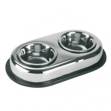 Kerbl Stainless Steel Bowl Duo set of bowl for dogs and cats 1