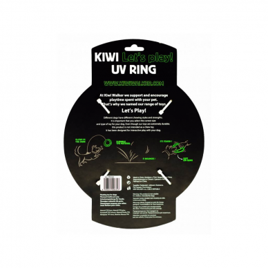 Kiwi Walker Let's Play! Glow Ring Maxi žaislas šunims šviečiantis tamsoje 1