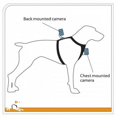 KURGO TRU-FIT SMART HARNESS WITH CAMERA MOUNT petnešos šunims su veiksmo kameros tvirtinimo taškais 5