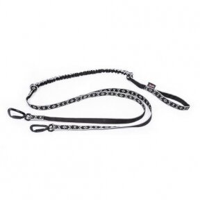 ManMat BUNGEE line with ALU snap hook for 2 dogs
