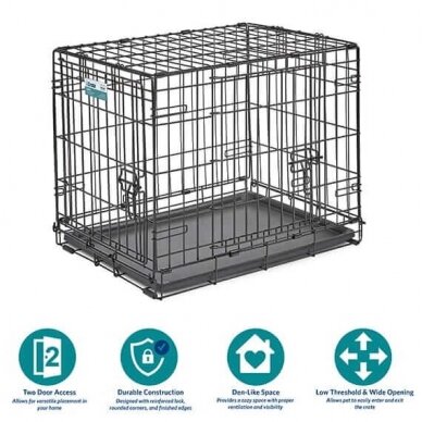 MidWest iCrate® Dog Crate tvirtas, sulankstomas narvas šunims