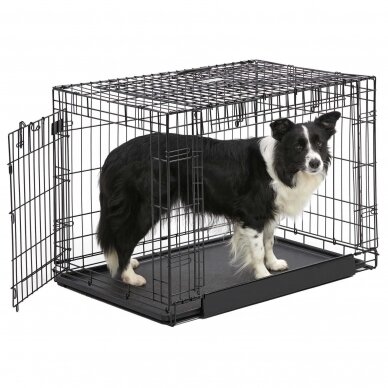Midwest Ovation Trainer Cage metalinis narvas šunims su pakeliamomis durelėmis 1