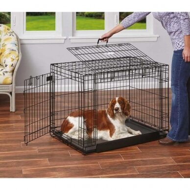 Midwest Ovation Trainer Cage metalinis narvas šunims su pakeliamomis durelėmis 4