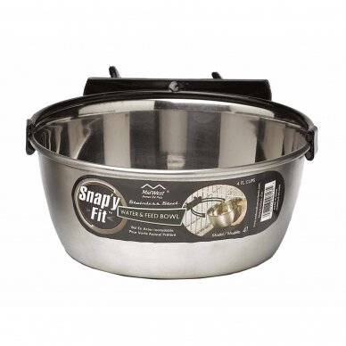 MidWest Snapy Fit Stainless Steel bowl Cage Bowl  for dogs 2