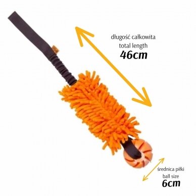 MOP TUG WITH BALL- BUNGEE dog toy 1