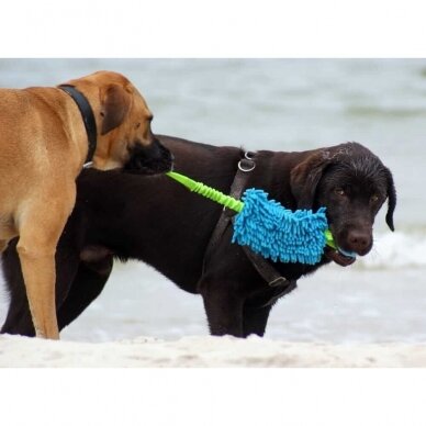 MOP TUG WITH BALL- BUNGEE dog toy 8