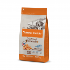 Nature's Variety  Meat Boost NORWEGIAN SALMON FOR ADULT DOGS  natural dry dog food with gently freeze dried, real fish pieces