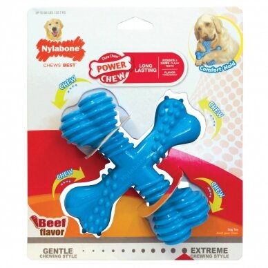 NYLABONE X Bone chewing dog toy