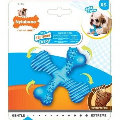 Nylabone X Shaped Chew Puppy Toy for puppies with their first teeth