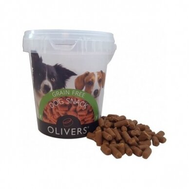 OLIVER'S TRAINING BITES GRAIN FREE BEEF 500 G jautienos skanėstai šunims