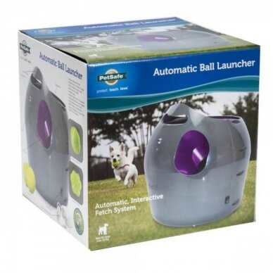 PETSAFE AUTOMATIC BALL LAUNCHER is an automatic, interactive game of fetch for dogs 2