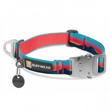 RUFFWEAR TOP ROPE™ COLLAR dog collar offers strength and style with our metal side-release Talon Buckle™