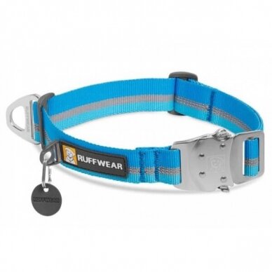 RUFFWEAR TOP ROPE™ COLLAR dog collar offers strength and style with our metal side-release Talon Buckle™ 1
