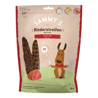 Sammy's beef strips 190 g beef snacks for dogs