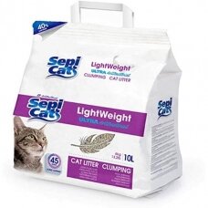 SEPICAT LIGHTWEIGHT ULTRA ANTIBACTERIAL sušokantis kačių kraikas su antibakteriniu priedu