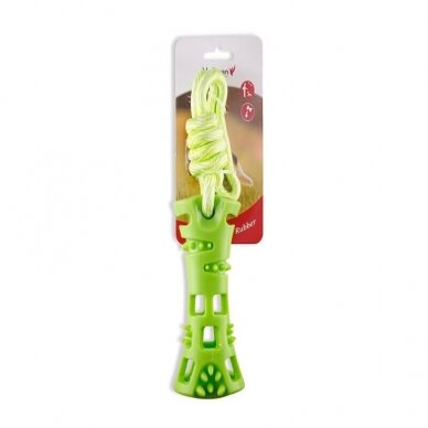 Vadigran BONE GREEN WITH ROPE dog toy